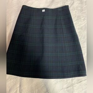 Women’s black and green checkered skirt